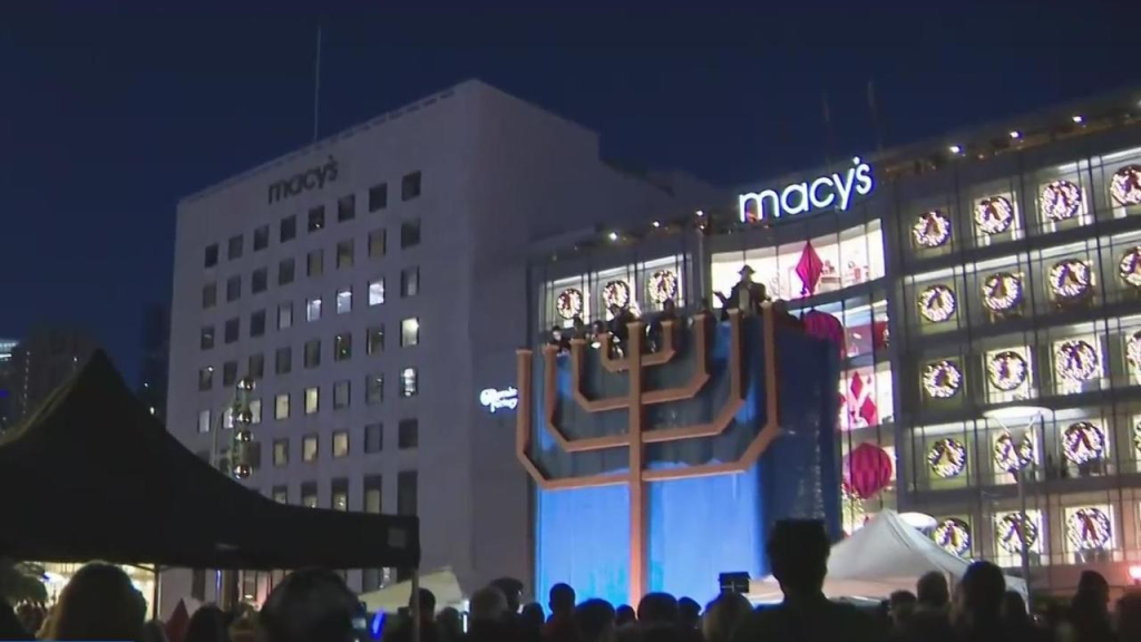 The Union Square Menorah Lighting Tradition in San Francisco Persists Despite Increasing Tensions!