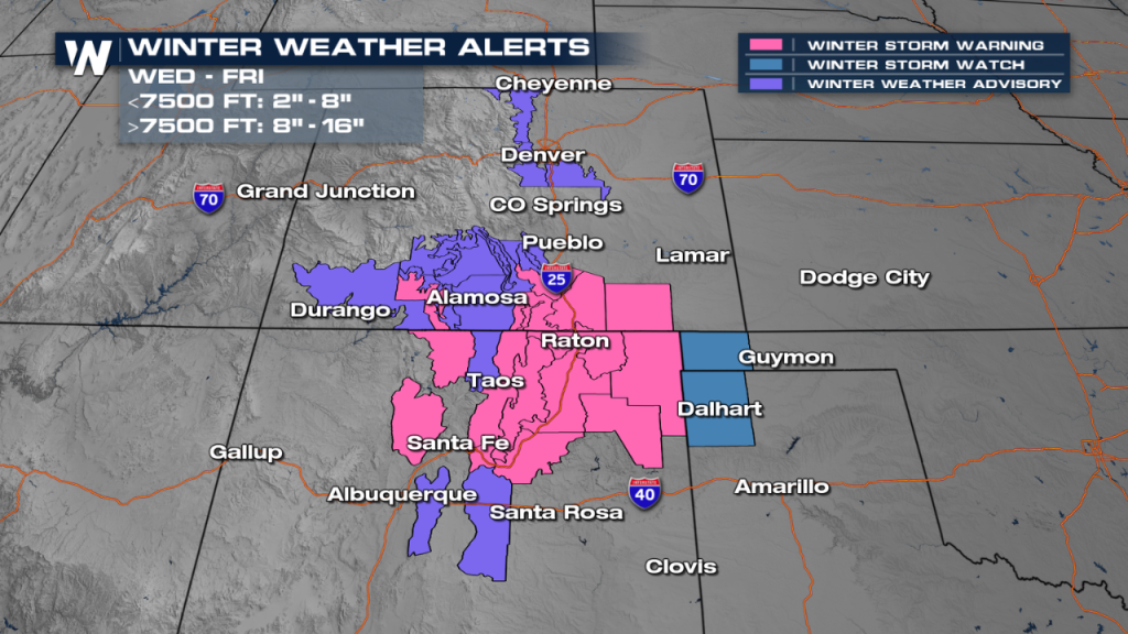 In Wednesday Forecast, New Mexico, Colorado May Have Heavy Snow; Florida May Flood!