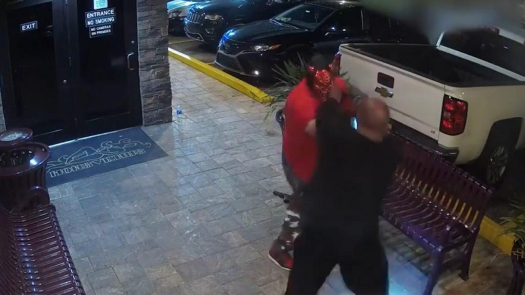 Heroic Bouncer Foils Armed Attack by Devil-Masked Assailant in Tampa, Florida!