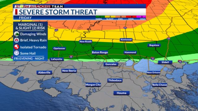 Severe Storms to Hit Texas, Louisiana, and Mississippi Overnight Enhanced Tornado Risk Issued