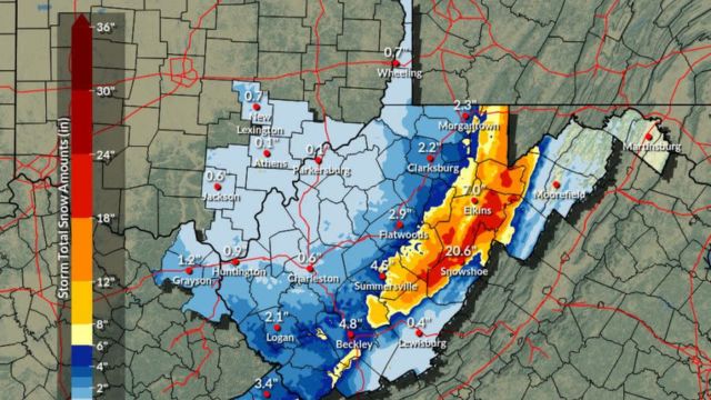 Snowstorm Hits Pennsylvania and West Virginia 3-6 Inches Forecasted (1)